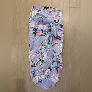 JLUXLABEL Floral Slit Skirt in Lavender